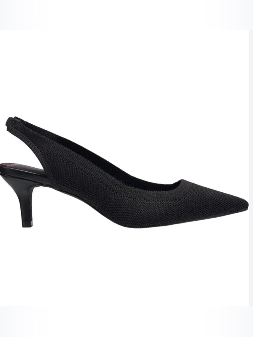 French connection • viva sling back kitten heel black size 10 • stretch knit